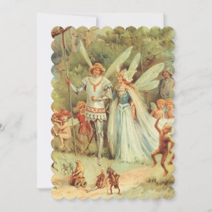Thumbelina und Prince Wedding, Vintage Mairy Tales Einladung