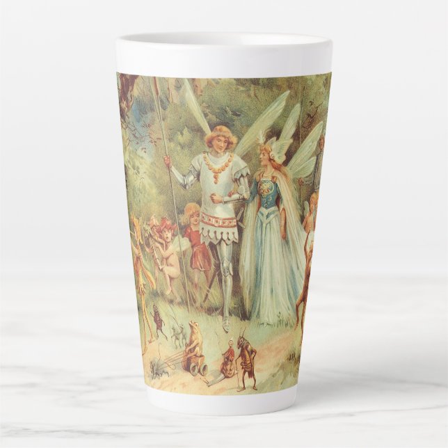 Thumbelina und Prince Wedding, Vintage Mairy Tales Milchtasse (Vorderseite)