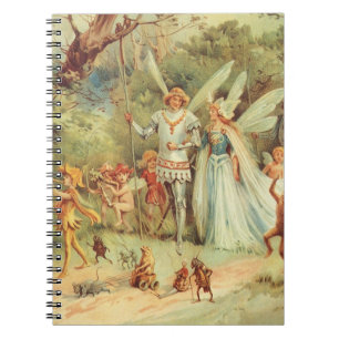 Thumbelina und Prince Wedding, Vintage Mairy Tales Notizblock