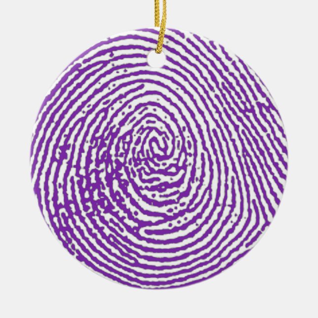 thumbprint FINGERABDRUCK Keramik Ornament (Vorne)