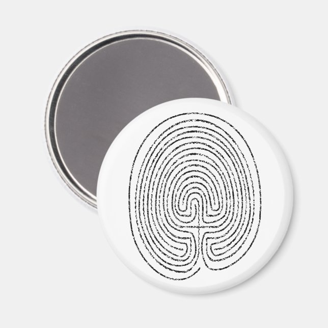 Thumbprint Labyrinth - Magnet (Vorderseite/Rückseite)