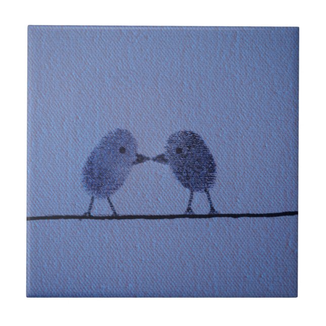 Thumbprint Liebhaber Fliese (Vorderseite)