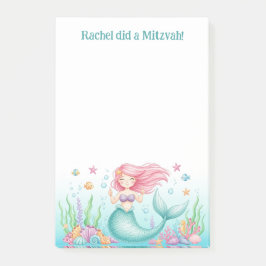 Thumbs Mermaid Personalisiert Mitzvah Post-it Klebezettel
