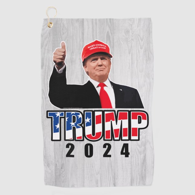 Thumbs Up Donald Trump 2024 Golfhandtuch (Vorderseite)