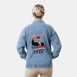 Thumbs Up Donald Trump 2024 Jeansjacke