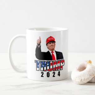 Thumbs Up Donald Trump 2024 Kaffeetasse