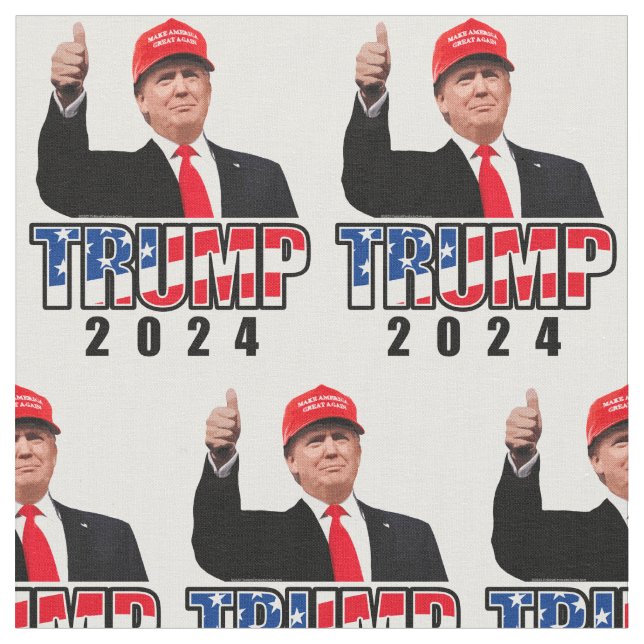 Thumbs Up Donald Trump 2024 Stoff (Nahaufnahme)