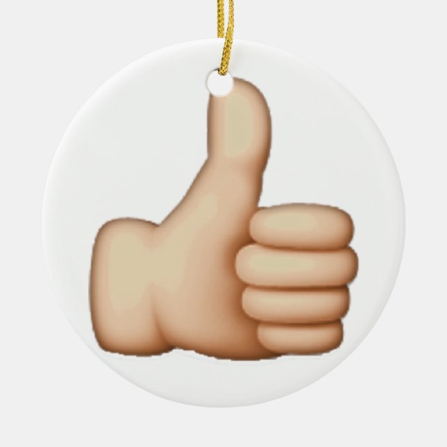 Thumbs Up - Emoji Keramikornament (Vorne)