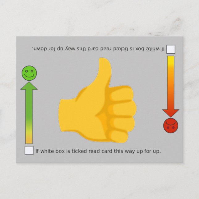 Thumbs Up, Emoji Postkarte (Vorderseite)