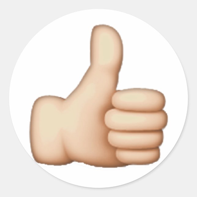Thumbs Up - Emoji Runder Aufkleber (Vorderseite)
