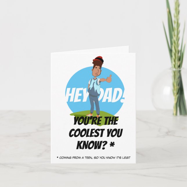 Thumbs Up für den Vater! Vatertag Dankeskarte (Vorderseite)