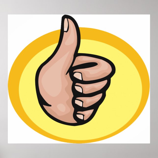 Thumbs Up Gesture Poster (Vorne)