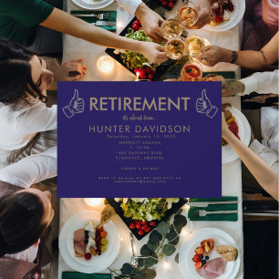 Thumbs Up Navy Retirement Party "It's About Time" Einladung