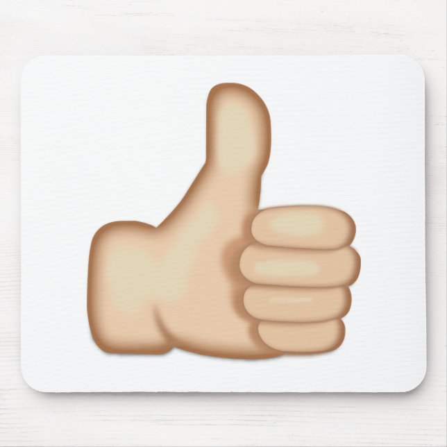 Thumbs Up Sign Emoji Mousepad (Vorne)