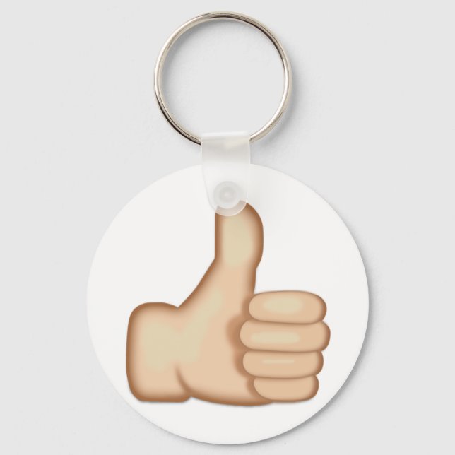 Thumbs Up Sign Emoji Schlüsselanhänger (Vorderseite)