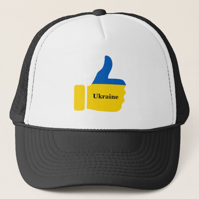 Thumbs Up Ukraine Trucker Hat Truckerkappe (Vorderseite)