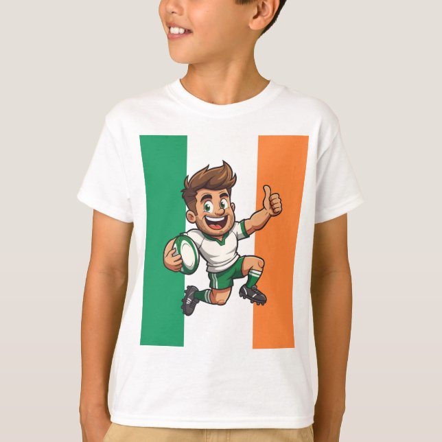 Thumbs-Up Victory Irish Rugby Spirit T-Shirt (Vorderseite)