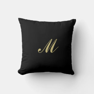 Thumpenschwarz Gold Custom Monogram Kissen