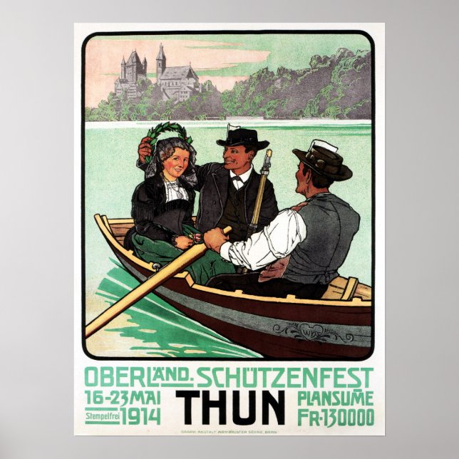 THUN OBERLAND SCHUTZENFEST SCHWEIZ Vintag Poster (Vorne)