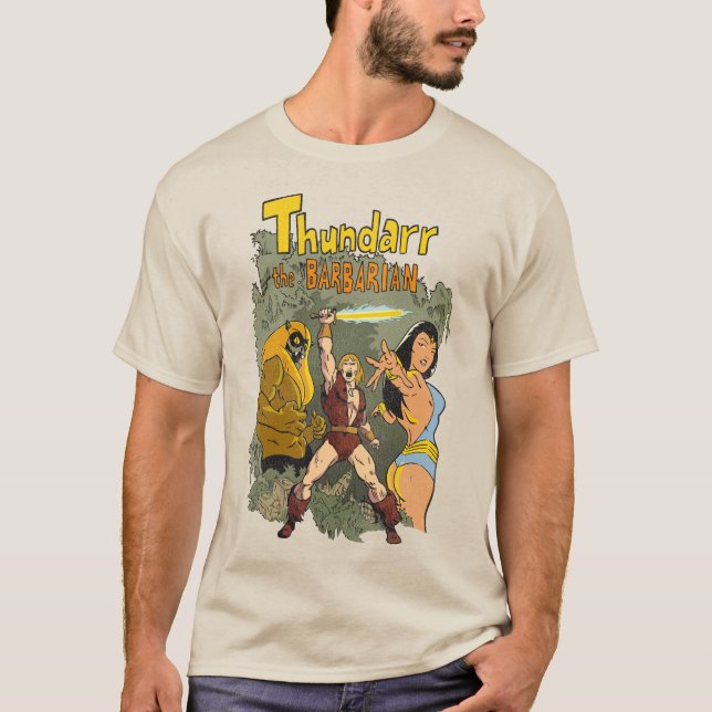 Thundarr The Barbarian - Retro Comic TV Show T-Shirt (Vorderseite)