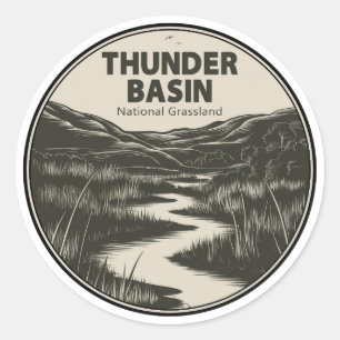 Thunder Basin National Grassland Wyoming Bach Runder Aufkleber