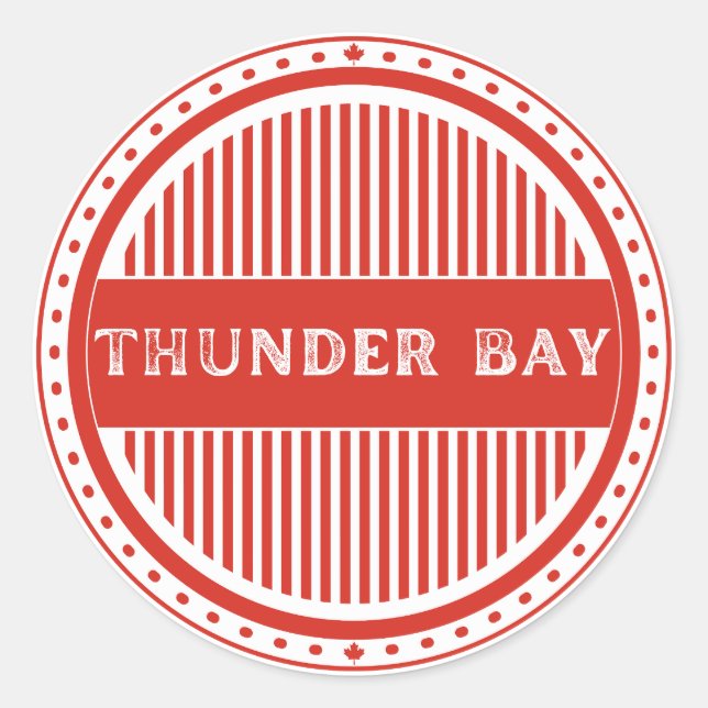 Thunder Bay City Pride Emblem – Kanadische Identit Runder Aufkleber (Vorderseite)