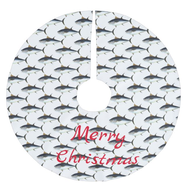 Thunder_Cove-Thunfisch Polyester Weihnachtsbaumdecke (Vorderseite)