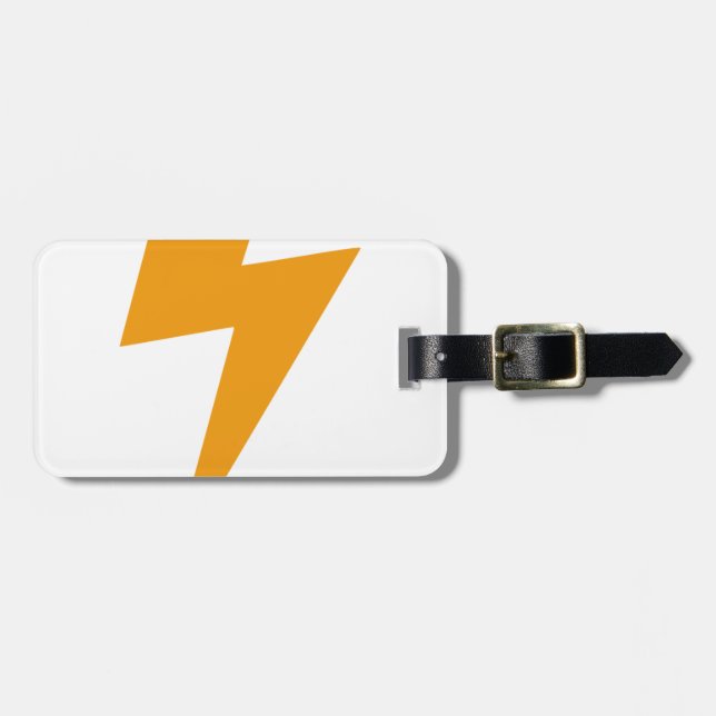 Thunder Energy Yellow Print Gepäckanhänger (Vorderseite horizontal)