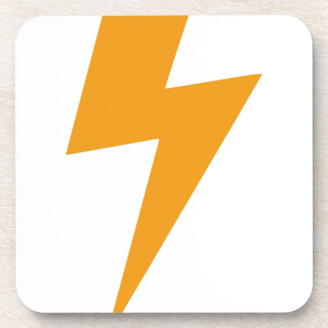 Thunder Energy Yellow Print Getränkeuntersetzer (Vorderseite)