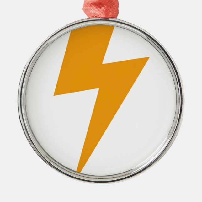 Thunder Energy Yellow Print Ornament Aus Metall (Vorne)