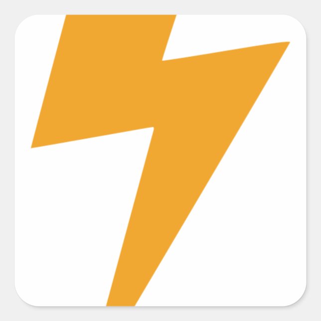 Thunder Energy Yellow Print Quadratischer Aufkleber (Vorderseite)