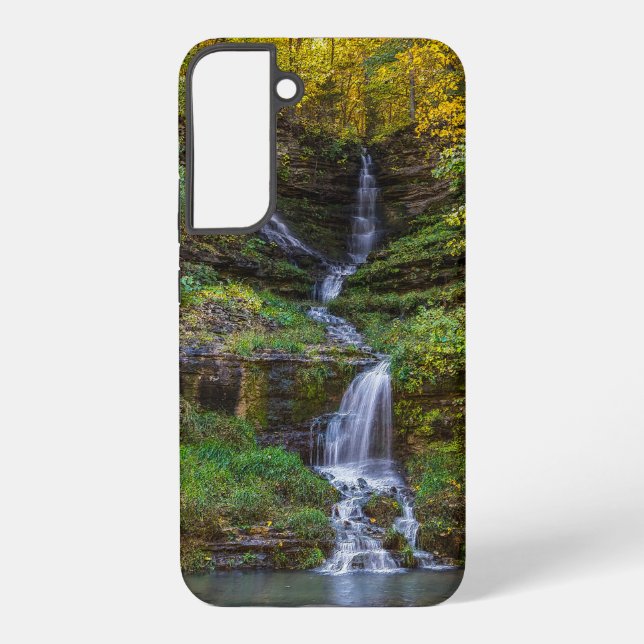 Thunder Falls Painterly Samsung Handy Case Galaxy Hülle (Rückseite)