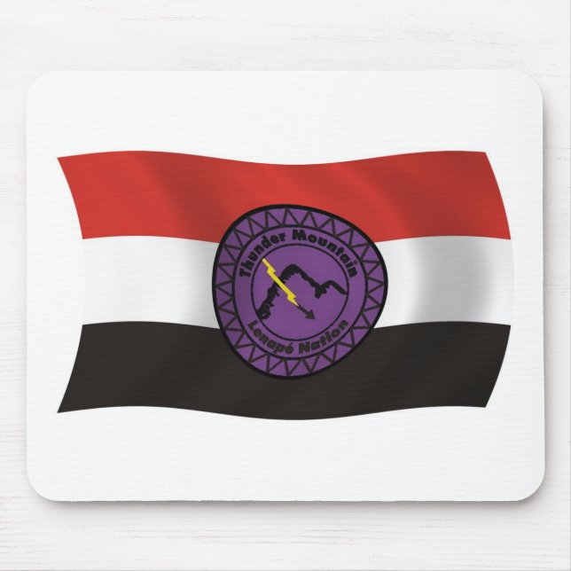 Thunder Mountain Lenape Nation Flag-Mauspad Mousepad (Vorne)