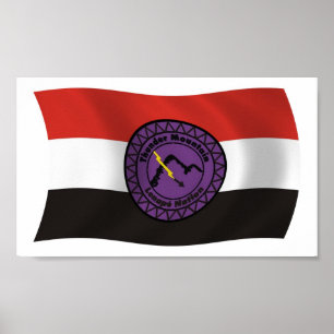Thunder Mountain Lenape Nation Flag Poster Druck