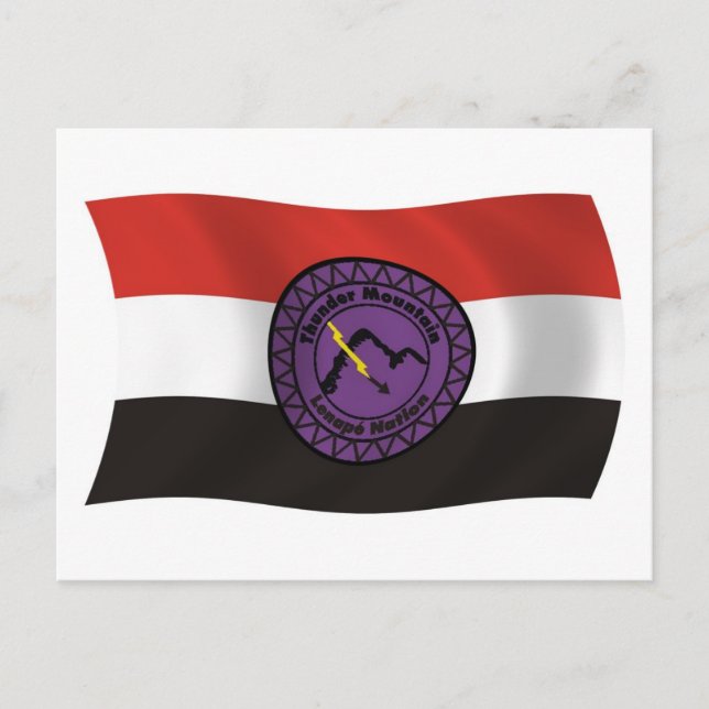 Thunder Mountain Lenape Nation Flag Postkarte (Vorderseite)