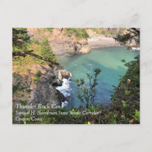 Thunder Rock Cove, Samuel H. Boardman, Oregon Postkarte