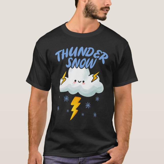 Thunder Snow   Ice Cold Snowy Winter Season T-Shirt (Vorderseite)