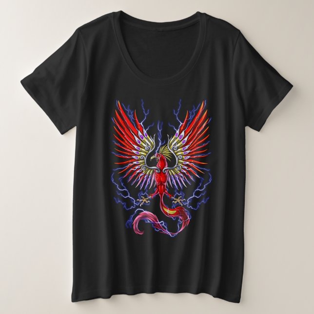 Thunderbird Cryptid Creature Große Größe T-Shirt (Design vorne)