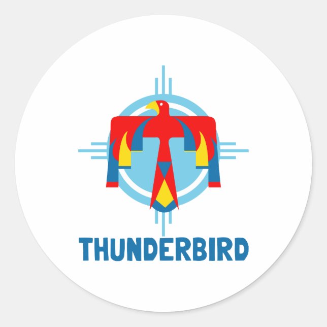 Thunderbird Design Runder Aufkleber (Vorderseite)