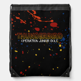 Thunderbird Golf Drawstring Bag - Schwarzer Spritz Sportbeutel