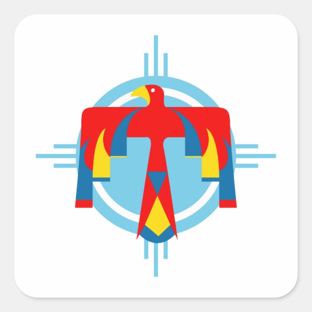 Thunderbird Quadratischer Aufkleber (Vorderseite)