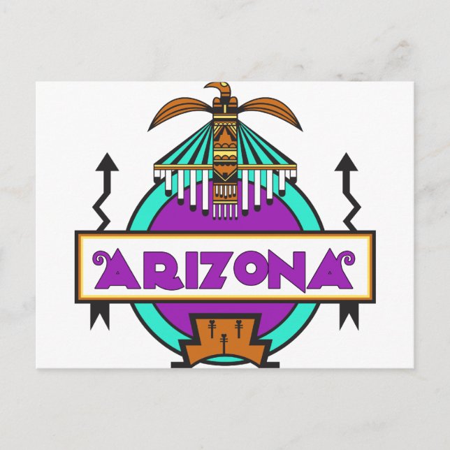 Thunderbird-Schild Postkarte (Vorderseite)