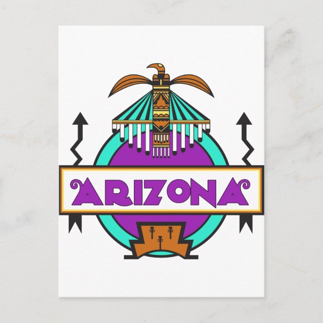 Thunderbird-Schild Postkarte (Vorderseite)