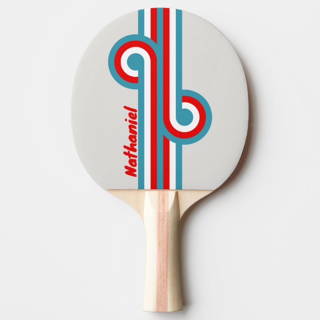 Thunderbird Stripe Loop mit Namen Tischtennis Schläger (Vorderseite)