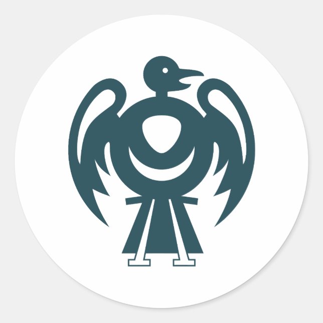 Thunderbird v2 runder aufkleber (Vorderseite)