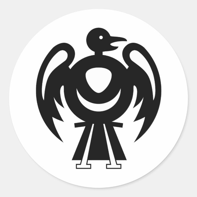 Thunderbird v2 runder aufkleber (Vorderseite)