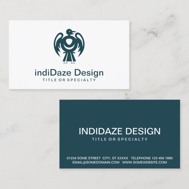 Thunderbird v2 visitenkarte (Vorne/Hinten)