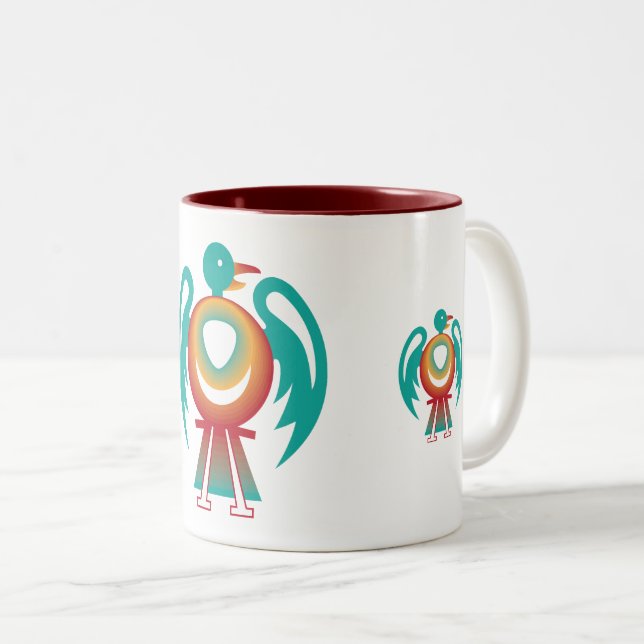 Thunderbird v2 zweifarbige tasse (VorderseiteRechts)