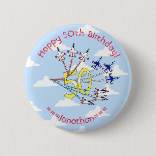 Thunderbirds 50. Blue Sky Geburtstagsabzeichen Button