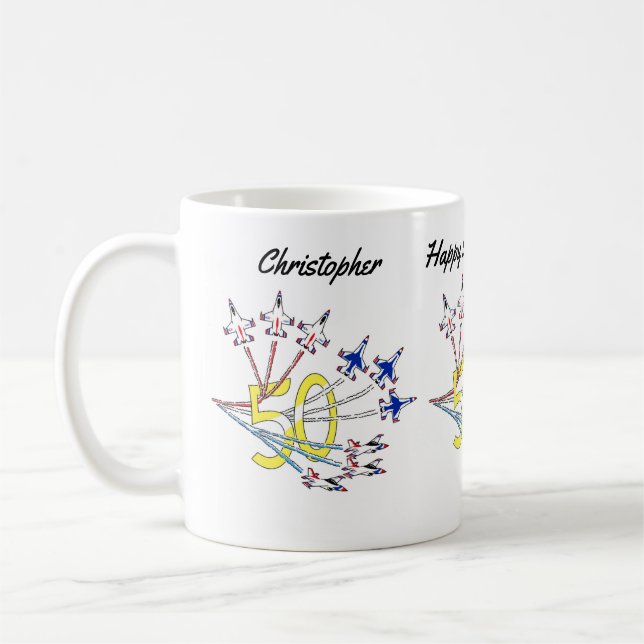 Thunderbirds 50. Geburtstag Kaffeetasse (Links)